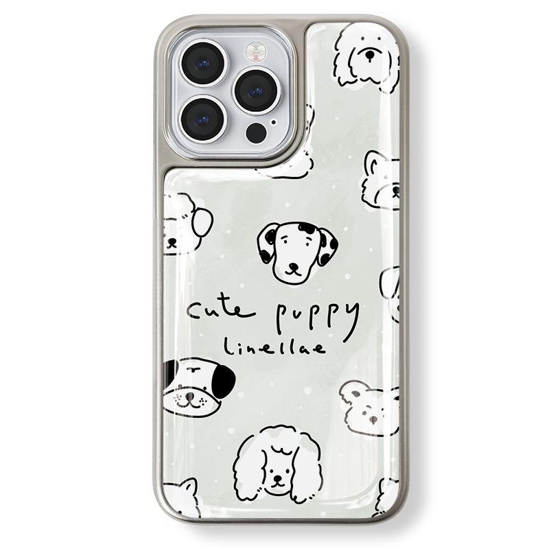 

Чехол Zhitai Electroplated Silver Edge для iPhone 16 Pro/15/14/13 Pro Max и Huawei P70 iPhone 16 Pro Max