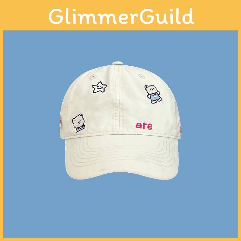 Shading Baseball Cap Hat Little Bear Pattern Uv Protection Unisex Gift Design