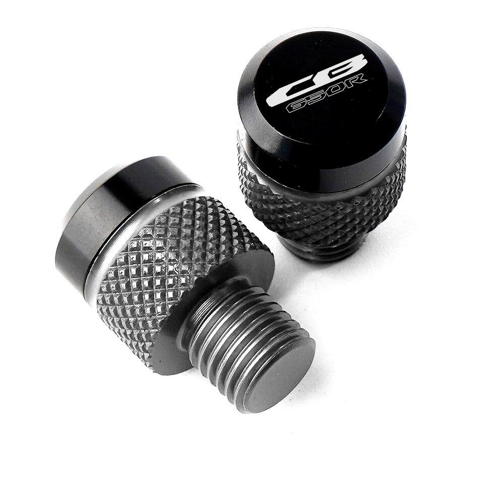2pcs Motorcycle M10*1.25 CNC Mirror Hole Plug Screws Cover Thread Adapter Bolts For Honda CB650R CB 650R CB 650 R - 2022