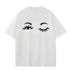 Blue Eye Wink Graphic White T-Shirt