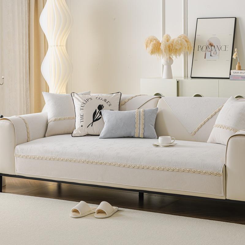 French Sofa Cushion Universal In All Seasons  New Light Luxury Leather Sofa Cover Non-Slip Sofa Cover Cloth Towel Seat Cushion