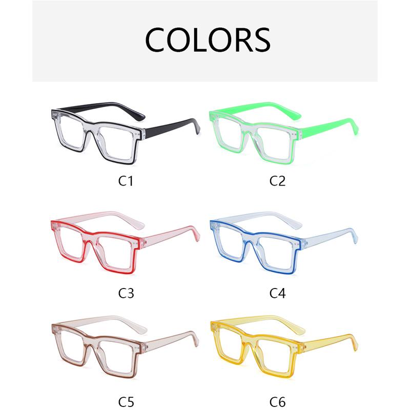 Anti-Blue Light Glasses Colorful Square Eyewear Women Fashion Luxury Eyeglasses Blue Light Blocking Man Lady Computer Eyeglas