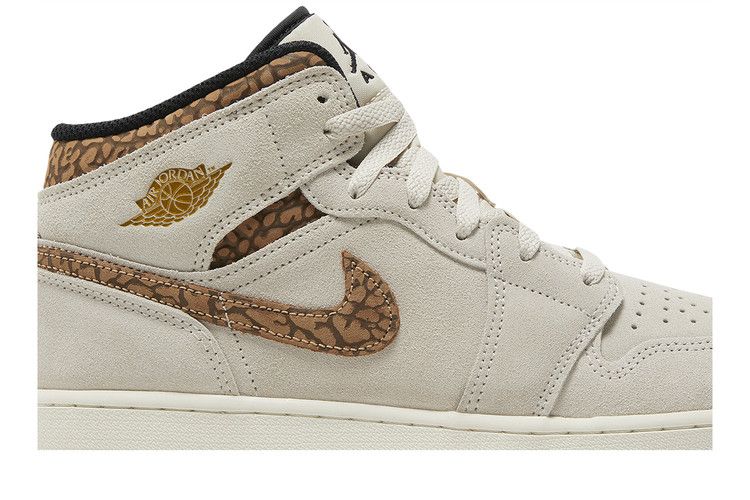 Kids' Sneakers Nike Jordan 1 Mid SE Brown Elephant (GS)