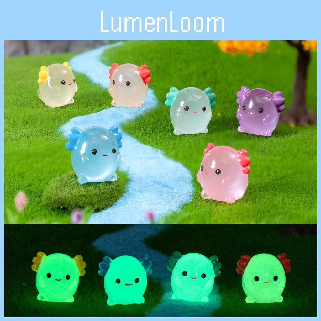 Charming Glow-in-the-dark Chubby Hexagonal Dragon Figurines For Garden Decor