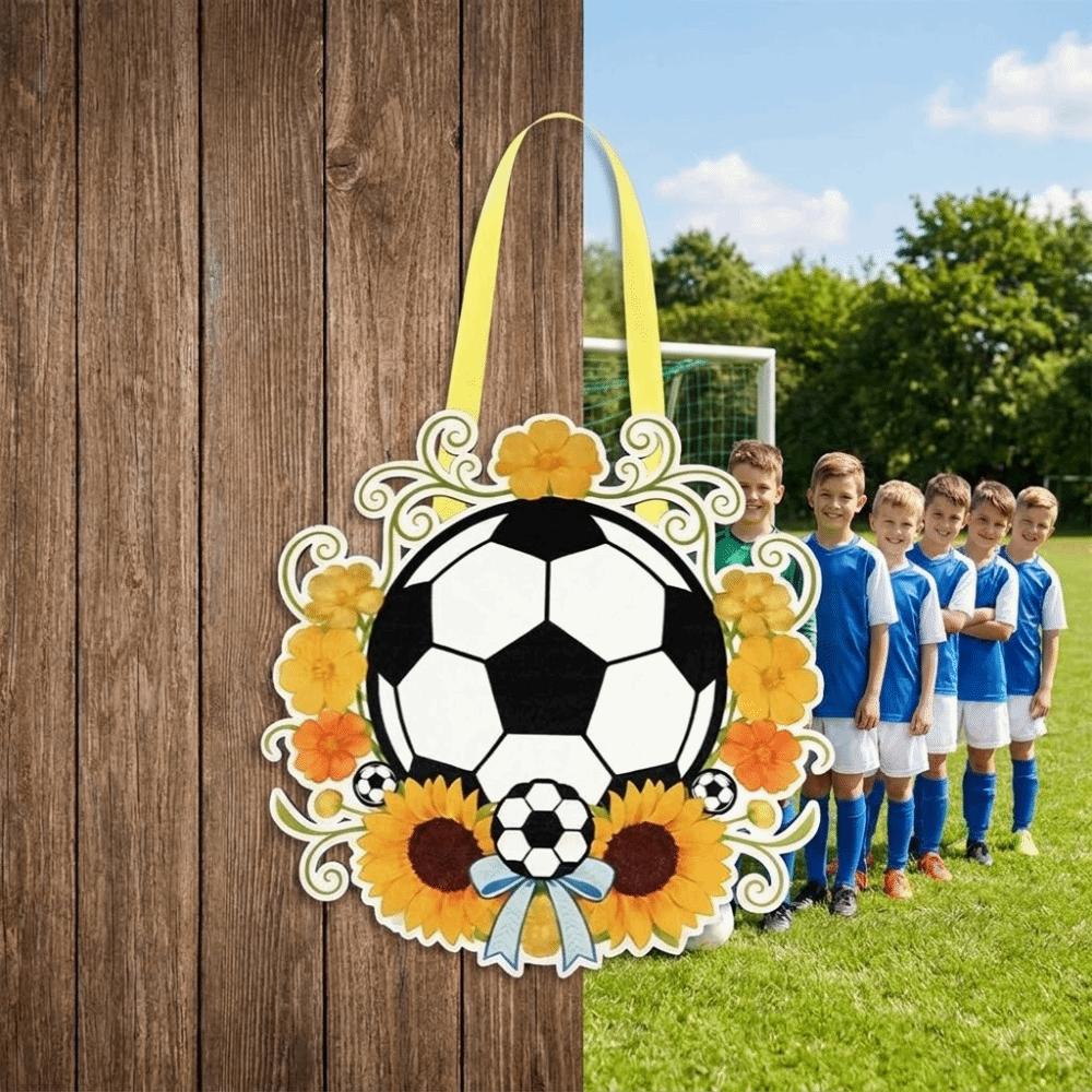 Handmade Soccer Themed Party Props Sunflower Flowers Home Decor Ornaments Fan Party