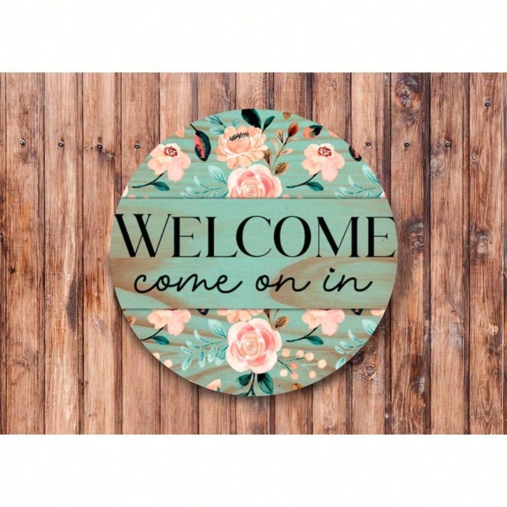 

Vintage Metal Wreath Sign Wall Decor Halloween Door Hanging Home Entryway Living Room Bedroom 20x20 разноцветный