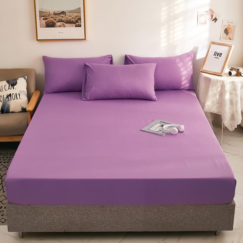 Solid Color Princess Style Brushed Bed Skirt with Dustproof Full Wrap