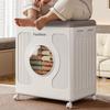 Flip-Top Clothes Storage Box with Wheels - Large Capacity Organizer for Clothing, Toys, Quilts, and Miscellaneous Items