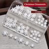 6 Grids/Box Christmas Red/Green Bead Snowflake Nail  Mixed Size Colorful Beads Nali Charms Christmas Manicure Jewelry