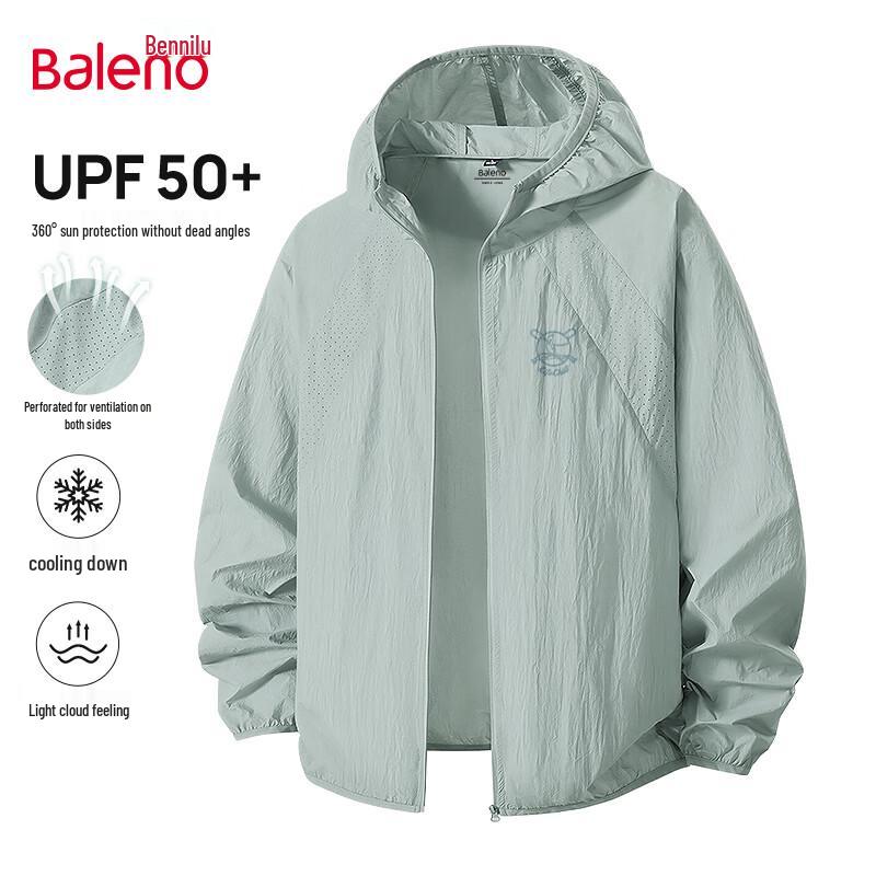 Baleno Men s Cool-Feeling Perforated Sun Protection Hooded Jacket 3XL
