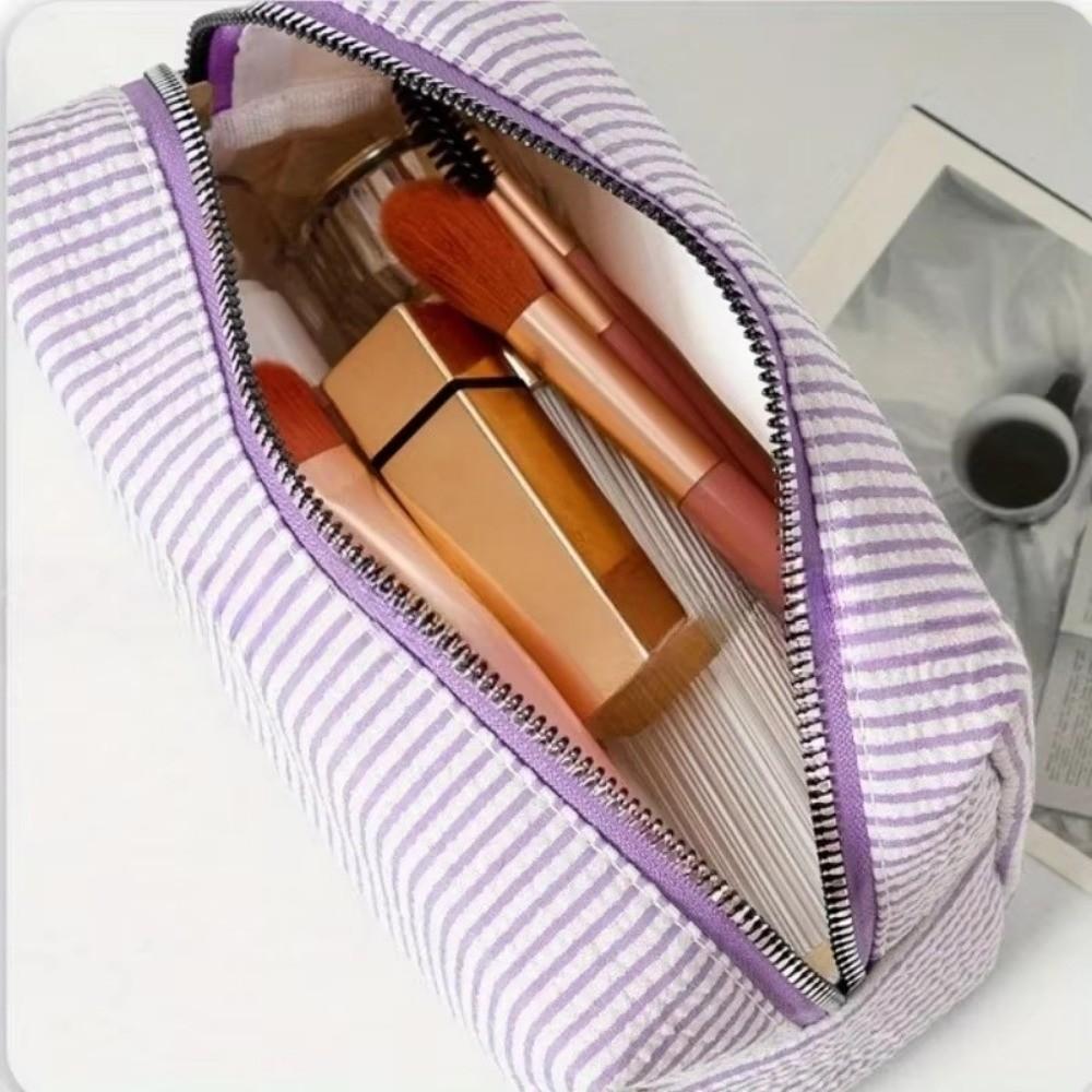 Large-Capacity Travel Cosmetics Bag Zipper Makeup Storage Bag Desk Pencil Box Travel Use