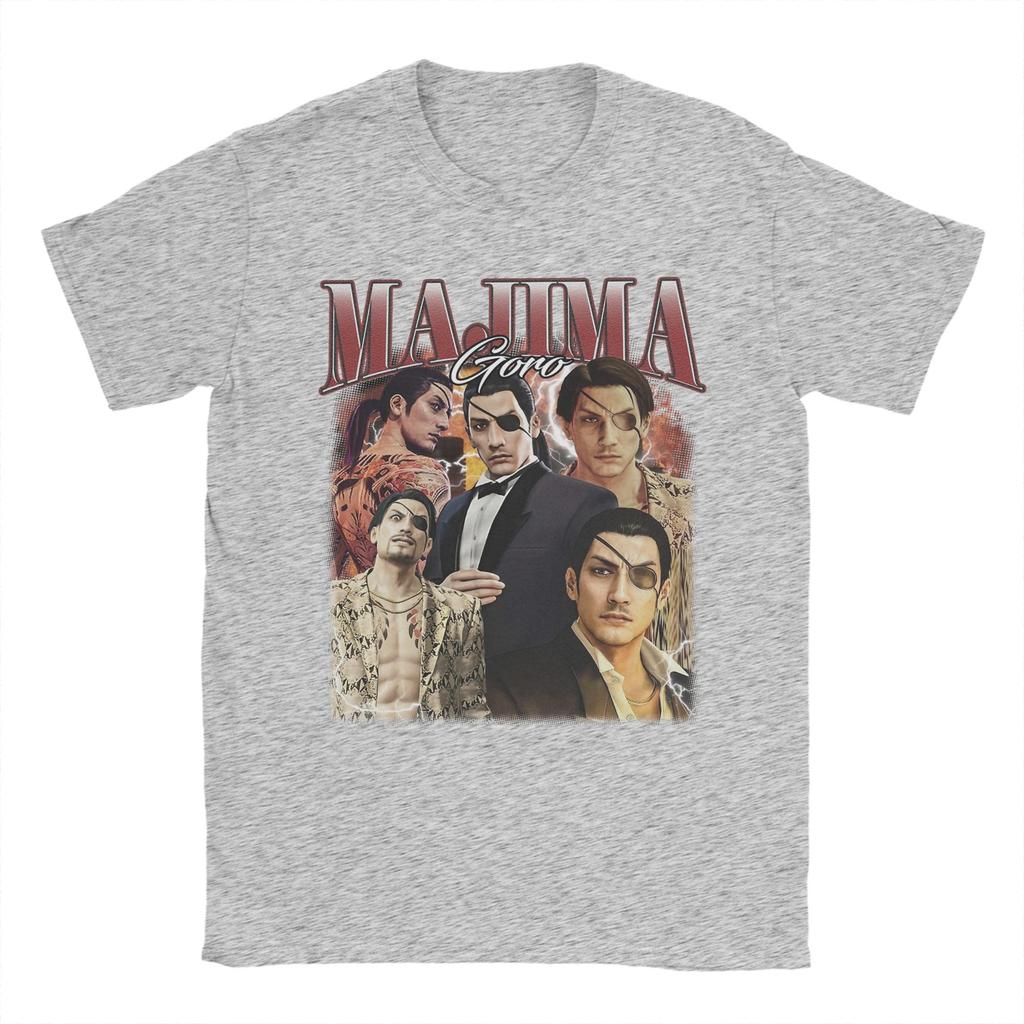 Men TShirt Majima Goro Yakuza Casual Pure Cotton Tees Short Sleeve T Shirt Crewneck Tops Original