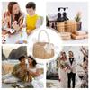 Pearls Handle Woven Basket Twin Fish Tail Design Flower Arrangement Basket  for Wedding
