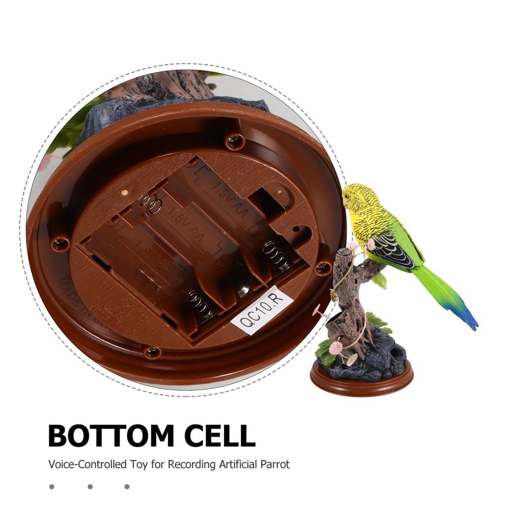 STOBOK Snakkende undulatleke Snakkende papegøye med opptaksfunksjon Elektronisk leketøysfugl Sensor Syngende Barn Bursdagsgave