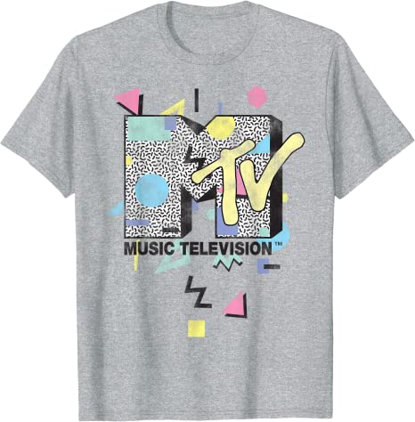 MTV Beach Island Flamingo Logo Vintage Graphic TShirt MTV Sunset Shape Boombox Checker Design Tee Top Unisex on The Moon Outfits