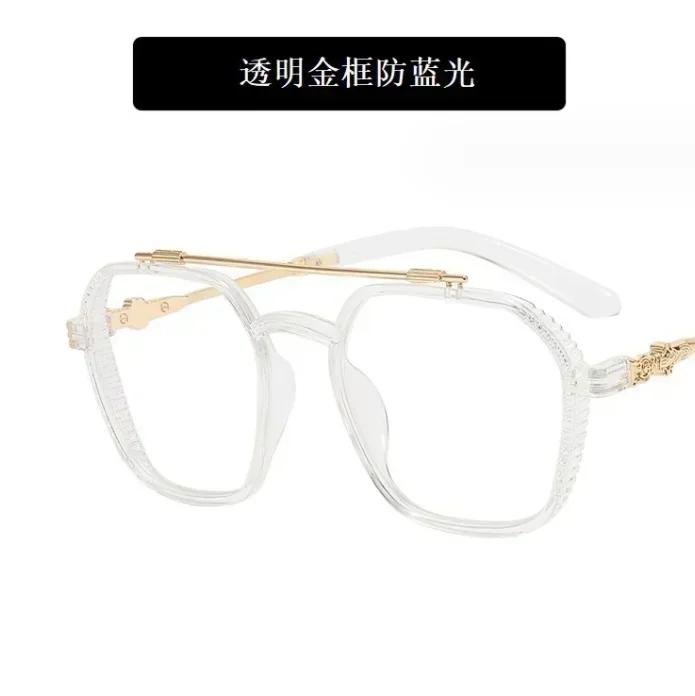 

2025 Blue Light Blocking Fashion High-end Glasses Men Optical Clear Glasses Black Square Frame Eyeglasses Anti-radiation белого золота