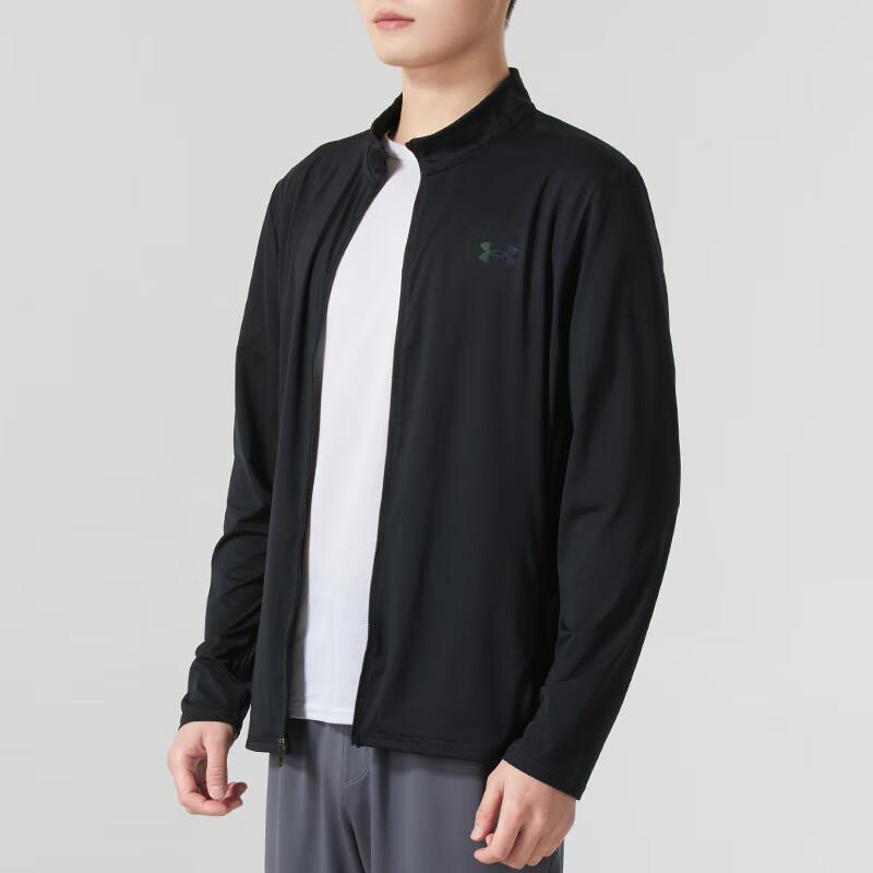 Under Armour Knitted Sports Comfortable Casual Jacket Men Jackets Black 1390051-001