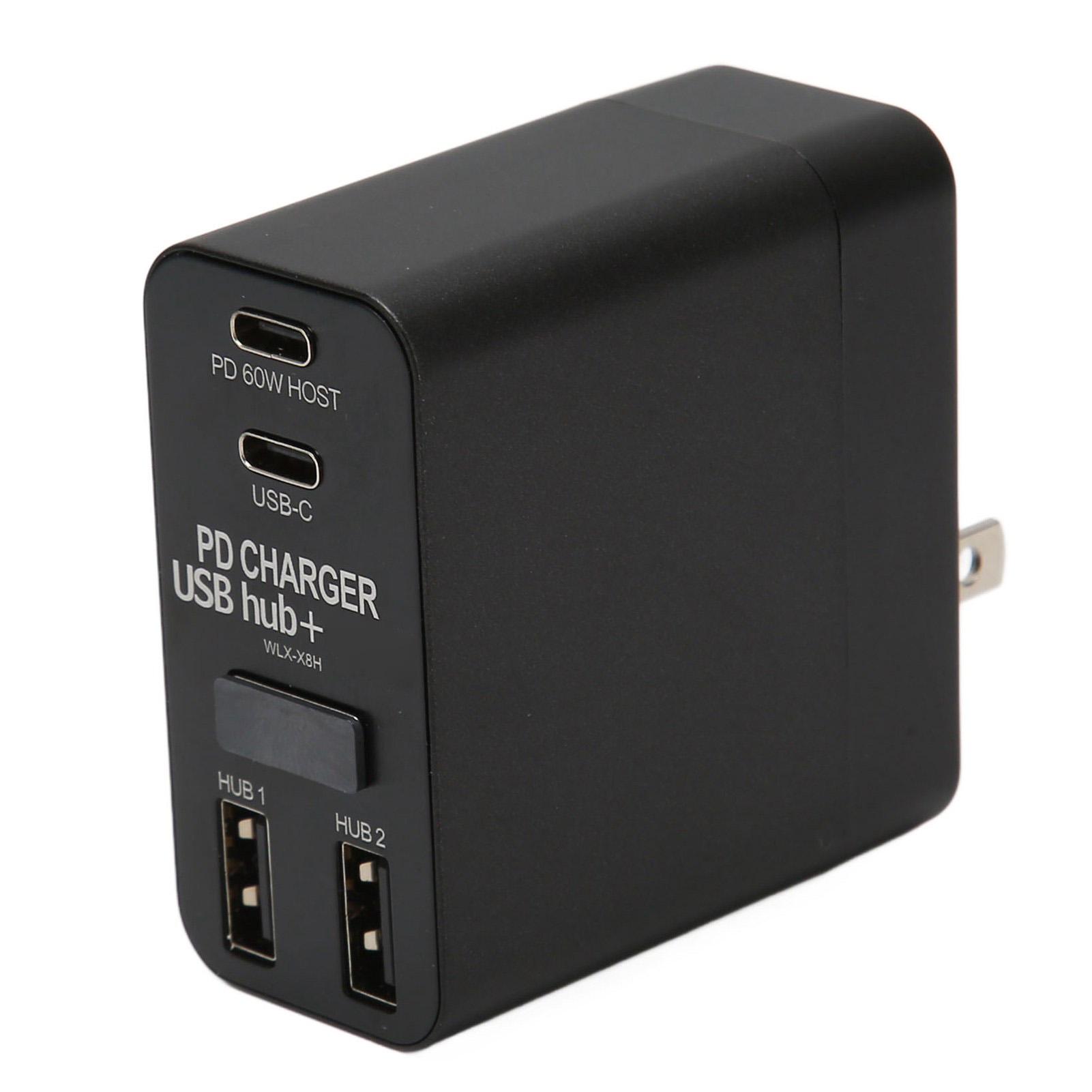 

4 в 1 многопортовая док-станция для ноутбука 60 Вт с быстрой зарядкой USB C док-станция для Windows XP 7 8 10 11 для US Plug