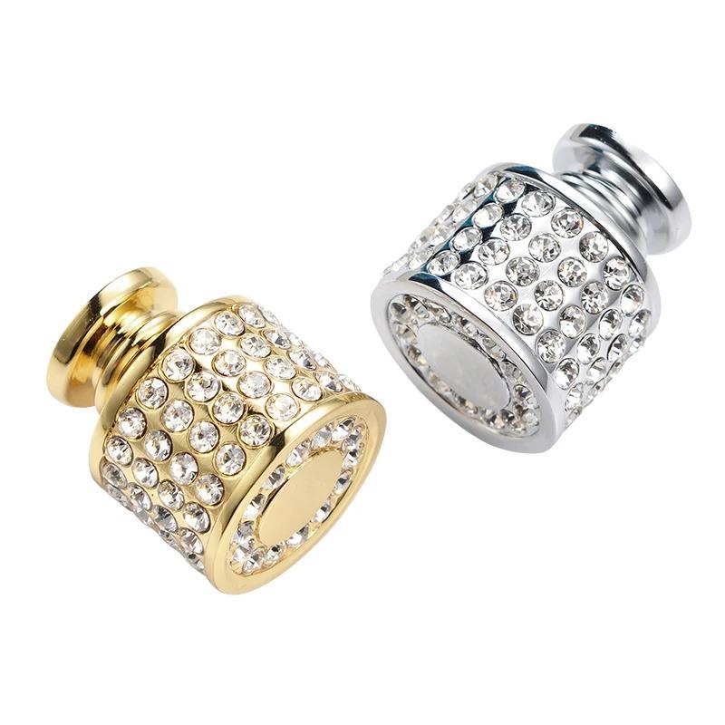 Crystal Drawer Pulls - Single Hole, Multiple Colors for Wine Cabinet, Dresser, Kitchen Cupboard Furniture