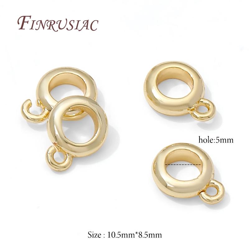 18K Vergoldete Ösen für Schmuck, Zubehör für Anhänger, Perlenabstandshalter, Anhängerhalter, Schmuckherstellungszubehör, Halskettenöse