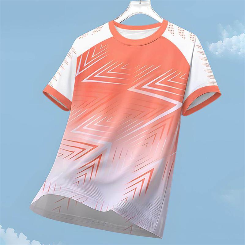 Men's Running T Shirt Outdoor Short Sleeve Cooling T-Shirt Quick-Dry Breathable Badminton Sprotswear Fitness Tops Men's Clothing