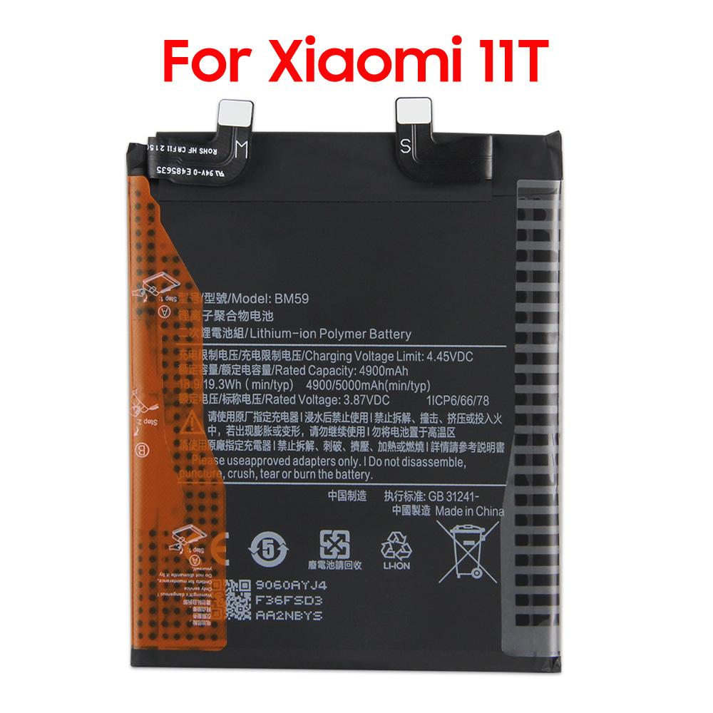 NEW Replacement Battery BM59 For Xiaomi 11T BM58 For Xiaomi 11T Pro 5000mAh with Tools
