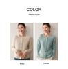 Colorful Buckle Cashmere Knit Cardigan - Women's Round Neck, Fresh Autumn/Winter Sweater with Unique Personality Design