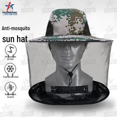 Outdoor Anti-Mosquito Sun Protection Bucket Hat with Mesh Face Shield
