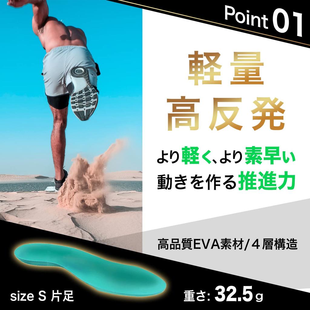 Rela Kino Insoles [Supervised by a Physical Therapist] Arch Support for Standing Work, Sports, Exercise, Soccer, Walking (22-25cm, Black S)