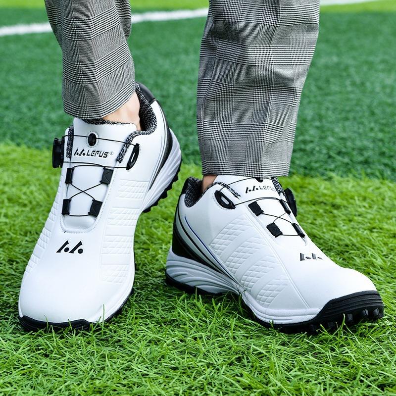 2025 new golf shoes men's shoes waterproof shoes automatic rotating shoelaces casual sports shoes no nails
