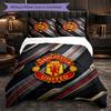 Vzor Manchester United 3dílná sada povlečení Měkký povlak na přikrývku z mikrovlákna s povlaky na polštáře do ložnice