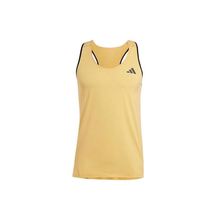 adidas Adizero Running Singlet Asia Sizing  Yellow Black  Men s IW6107 XXL