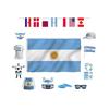 2026 US, Canada and Mexico World Cup Fan Party Supplies Set Mexico Flag Cover Cover Drawstring Bag