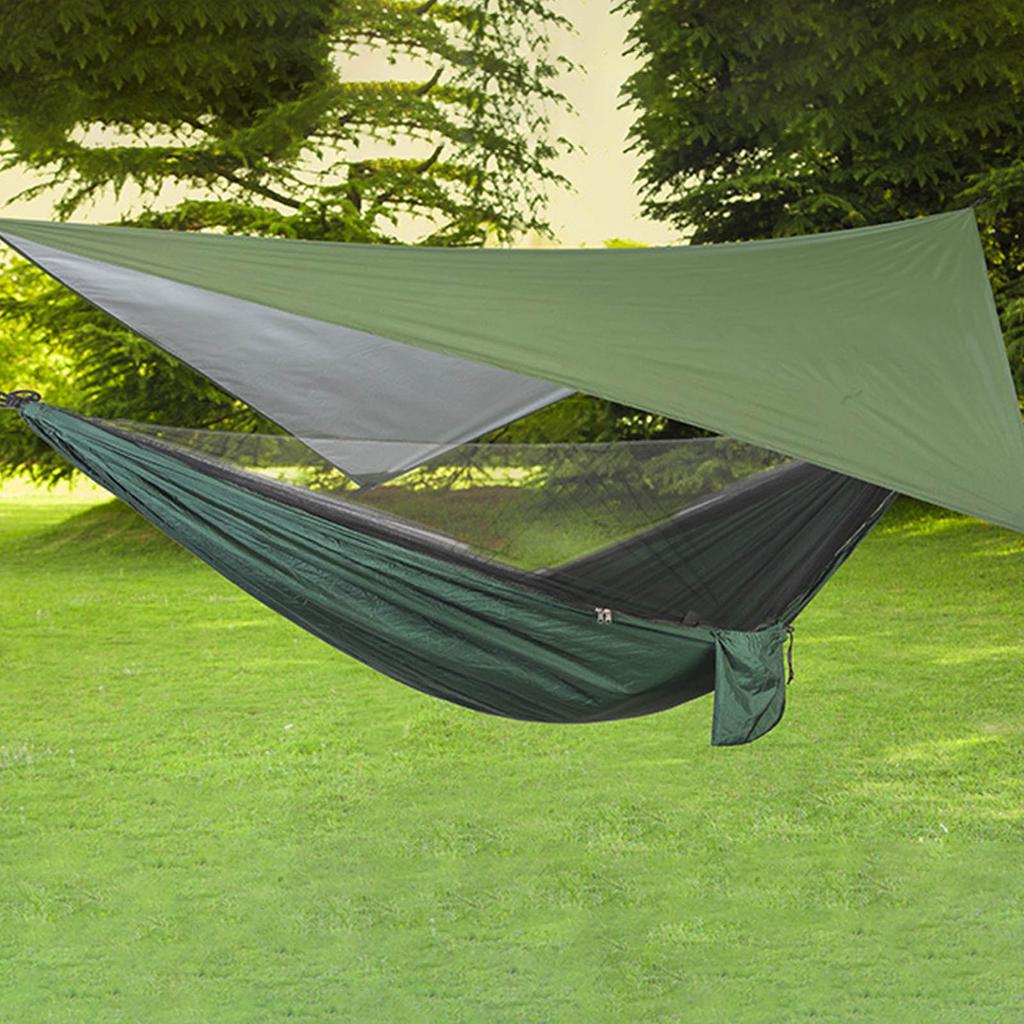 Tent Canopy Waterproof Sunproof Multifunctional Tent Awning for Outdoor Camping Beach Silvery Green 230x140CM