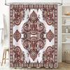 Vintage Boho Shower Curtain With Floral Print Decorative Bathtub Cover 3D Printing Waterproof Fabric Multiple Sizes Available