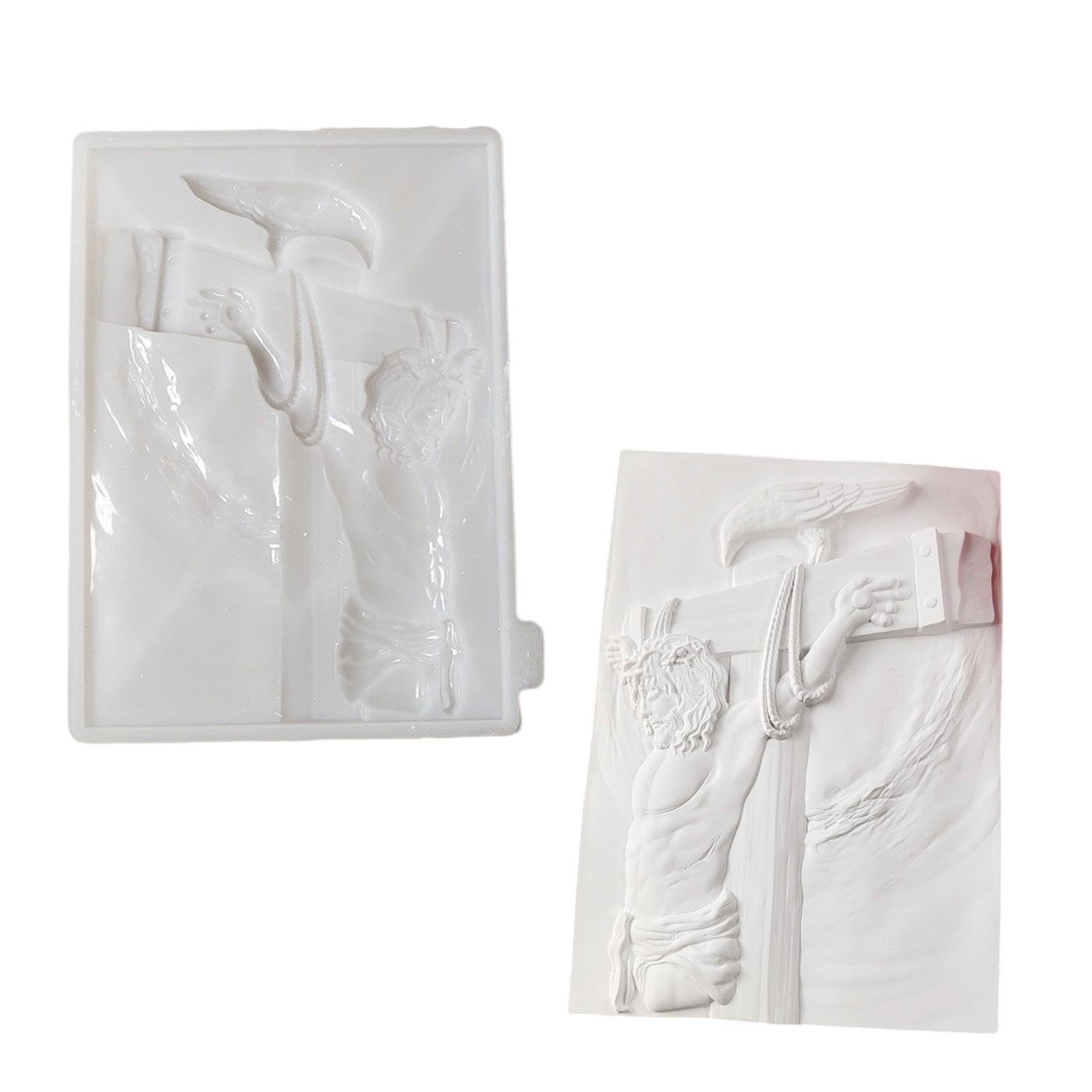 

Гибкая силиконовая форма в виде Христа для изготовления свечей и мыла, украшения для духовки и микроволновой печи, безопасно для ежедневного использования 1