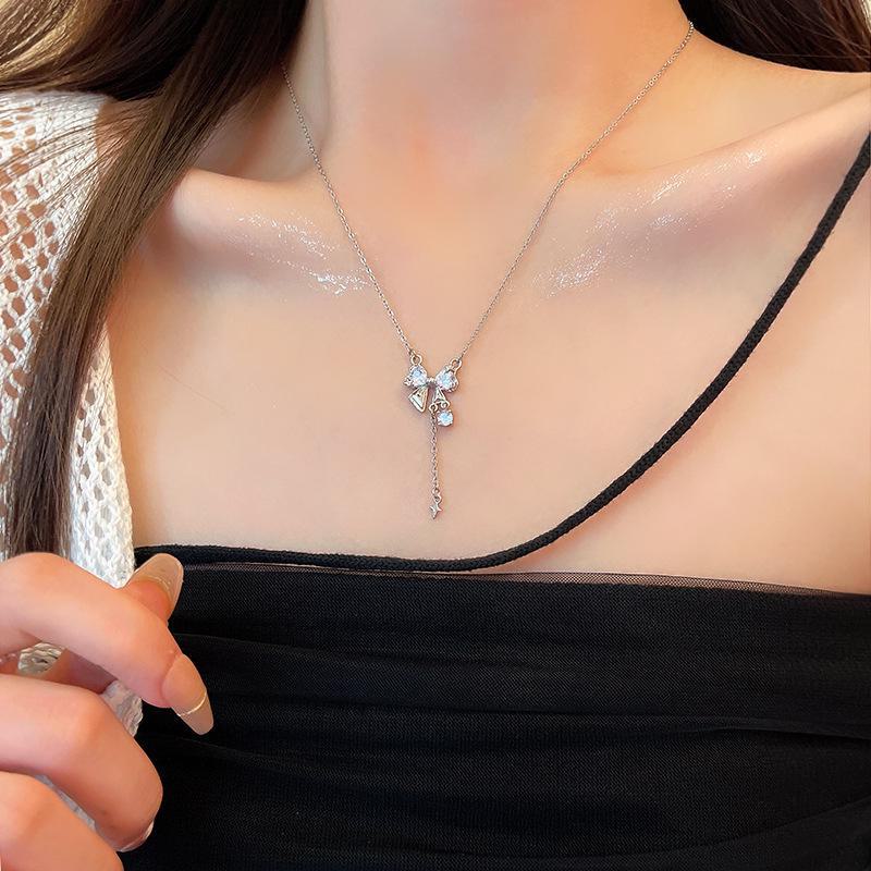 Exquisite Zircon Tassel Clavicle Necklace - Trendy All-Match Design