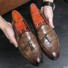Fashion Tassels Leather Shoes For Men British Loafers Men’S Dress Shoes Business Formal Social Leather Shoes Men High Quality