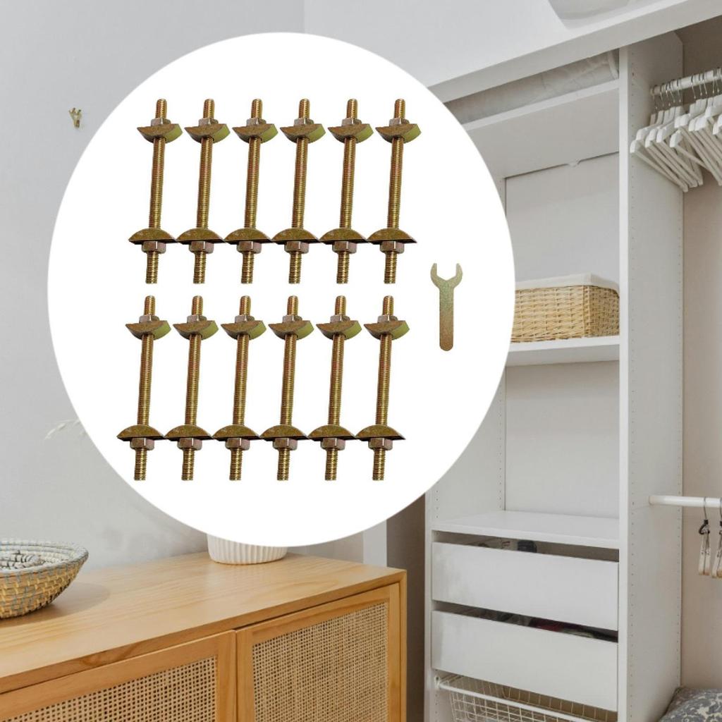 Benkeplate Koblingsbolt Seng Koblingssett DIY Entusiast Møbelfesting for Side