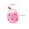 Cute Keychain Pendant Mini Simulation Fruit Milk Tea Cup Plush Toy To Send Holiday Gifts