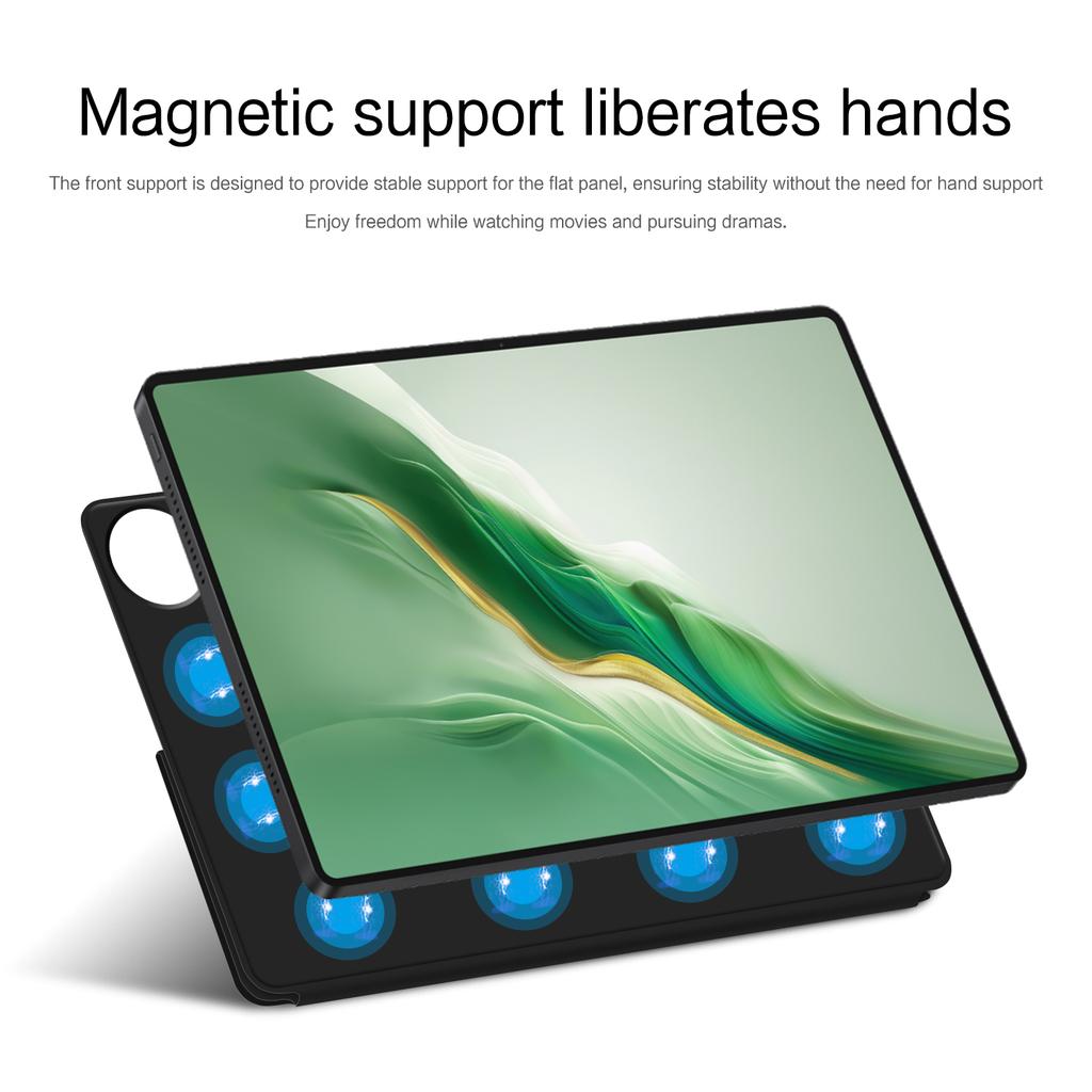 For Honor MagicPad 2 12.3 Leather Case Origami Stand Magnetic Tablet Cover Auto Wake/Sleep