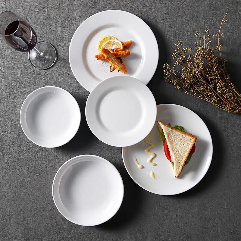 11-inch White Melamine Dinner Plate