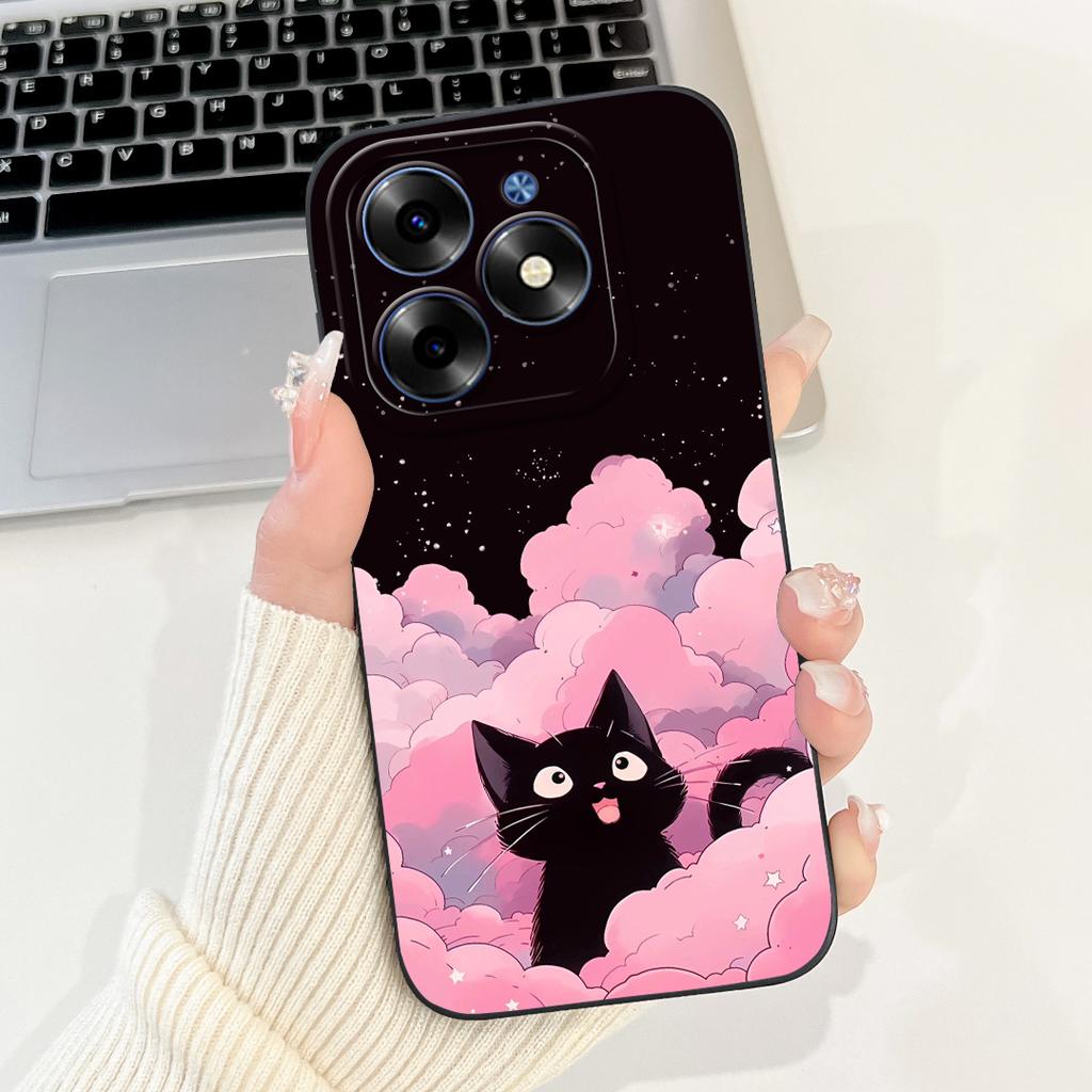 For Infinix Hot 40 Pro Case X6837 Fashion Cat Cartoon Cover Soft Silicone Phone Case For Infinix Hot 40i Hot40 Pro Hot40i Fundas