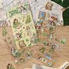 4/24sheets Kawaii Little Girl's Daily Life PET Die Cut Stickers DIY Diary Phone Case Aesthetics Stationery Stickers