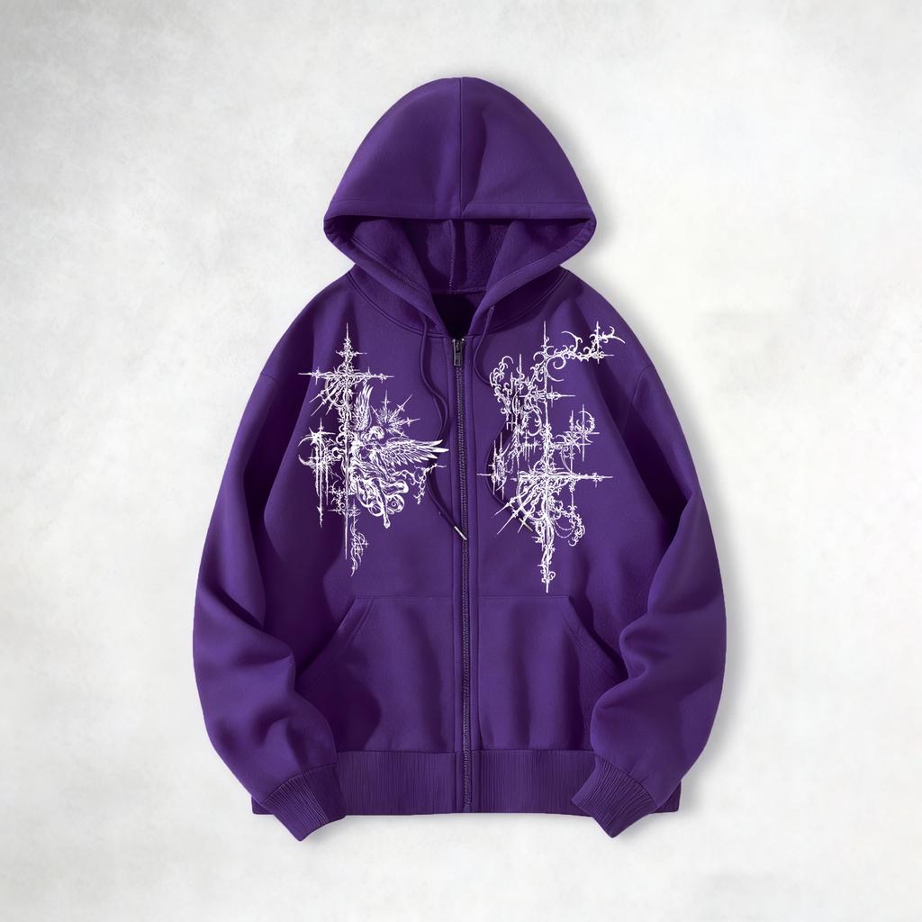 Men's Zipper Hoodie, Fleece Men's Full-Zip Hoodie, Hooded Sweatshirt, Casual and Stylish Everyday Wear, Warm Hooded Sweatshirt