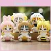 5pcs Creative Animal Headsets Sitting Cat Model Ornament Set For Collectors And Gift