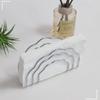 Nordic Minimalist Wrought Iron Paper Towel Holder with Semicircular Design for Napkins and Table Numbers