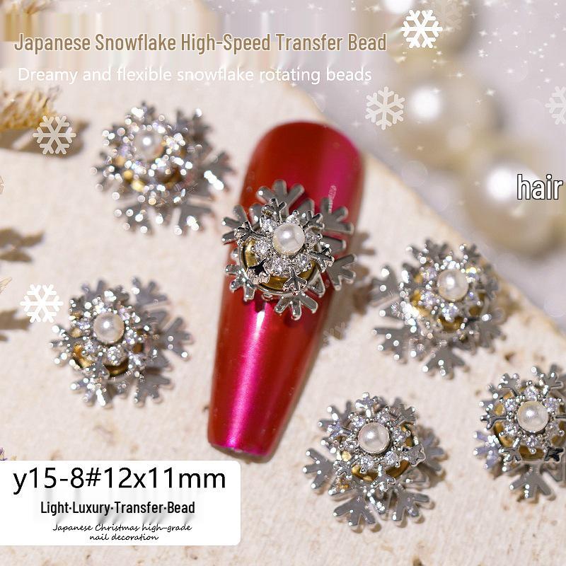 

Вращающиеся снежинки цирконы стразы для рождественского нейл-арта