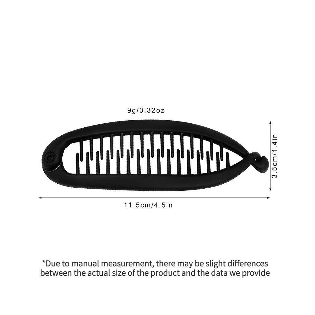 New Women's Fish Shaped Hairpin Ponytail Banana Clip Headband for Women Simple Solid Resin Twist Clamp Barrettes Headwear