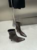 Pointed Boots Short Boots Women's 2025 Autumn and Winter New European and American Short Women's Boots Thin Heel High Heel Boots Design Sense Thin